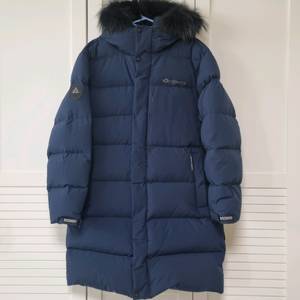 디스커버리 롱다운패딩. 110사이즈. 진네이비-상태 아주 좋음 이미지
