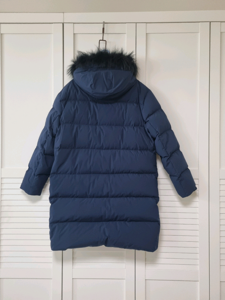 디스커버리 롱다운패딩. 110사이즈. 진네이비-상태 아주 좋음 이미지