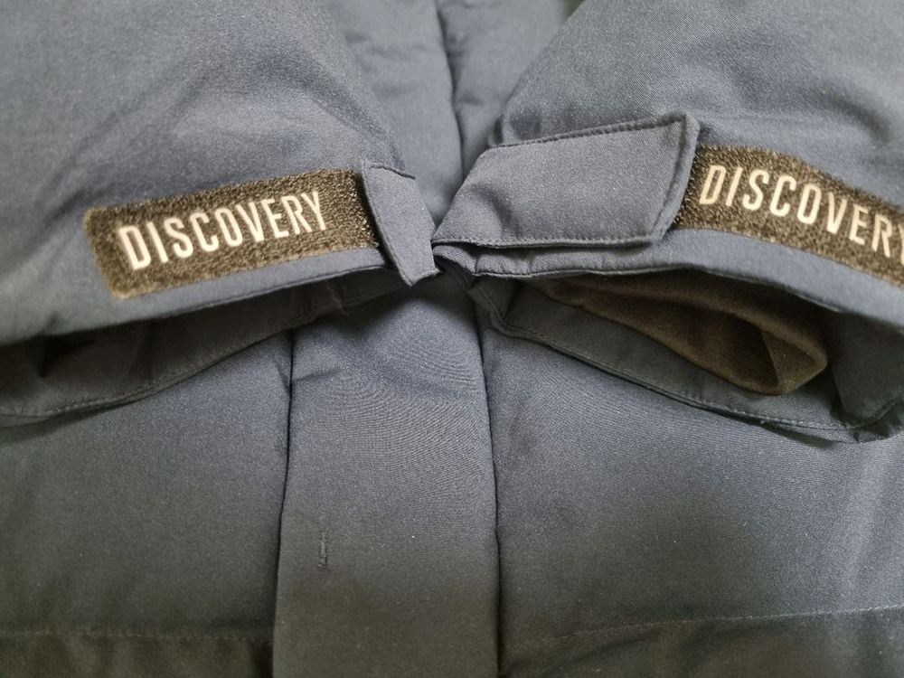 디스커버리 롱다운패딩. 110사이즈. 진네이비-상태 아주 좋음 이미지