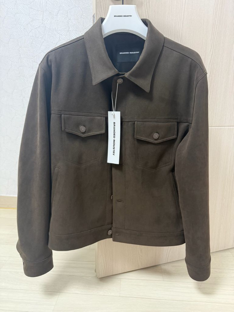 브랜디드 페이크 스웨이드 트러커 자켓 브라운 L 이미지