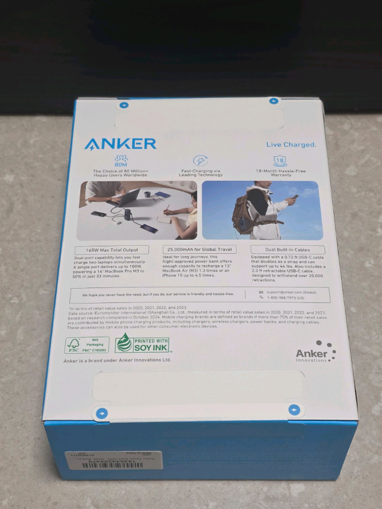 앤커 25000mah 165W 보조배터리 미개봉 팝니다--1