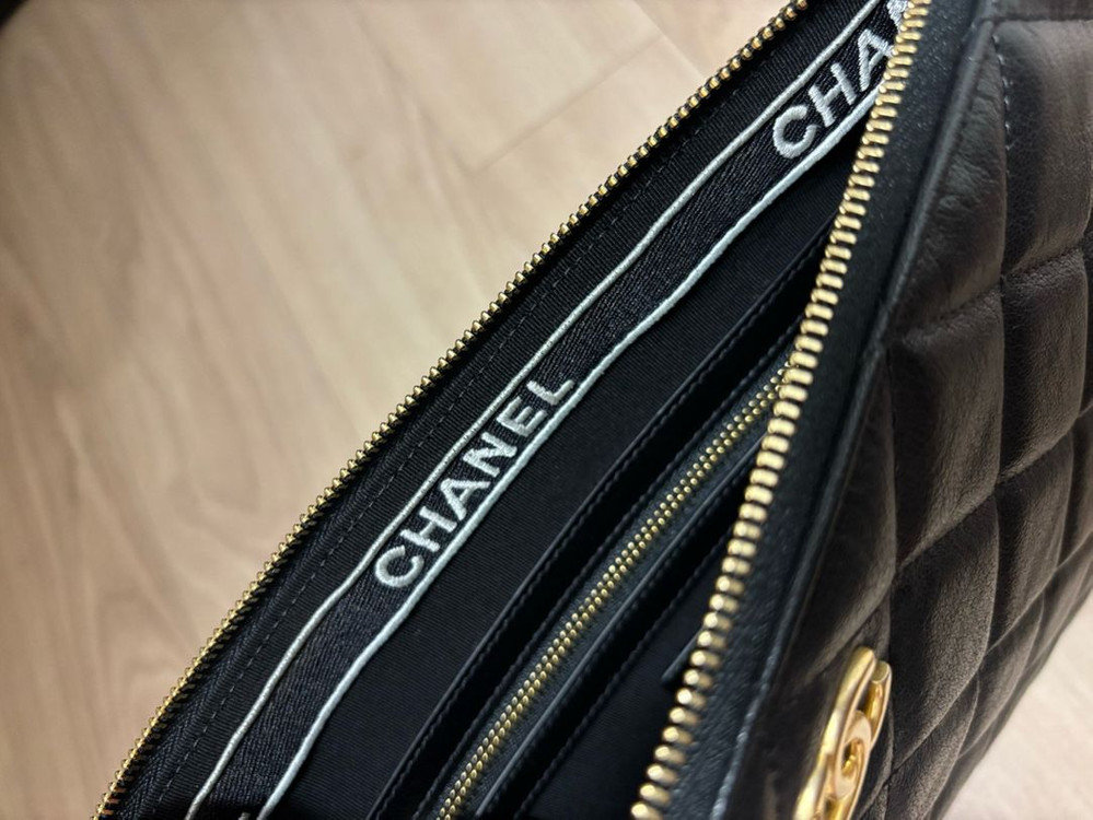 [미사용][정품]샤넬 CC로고 빈티지 클러치백 미디움--5