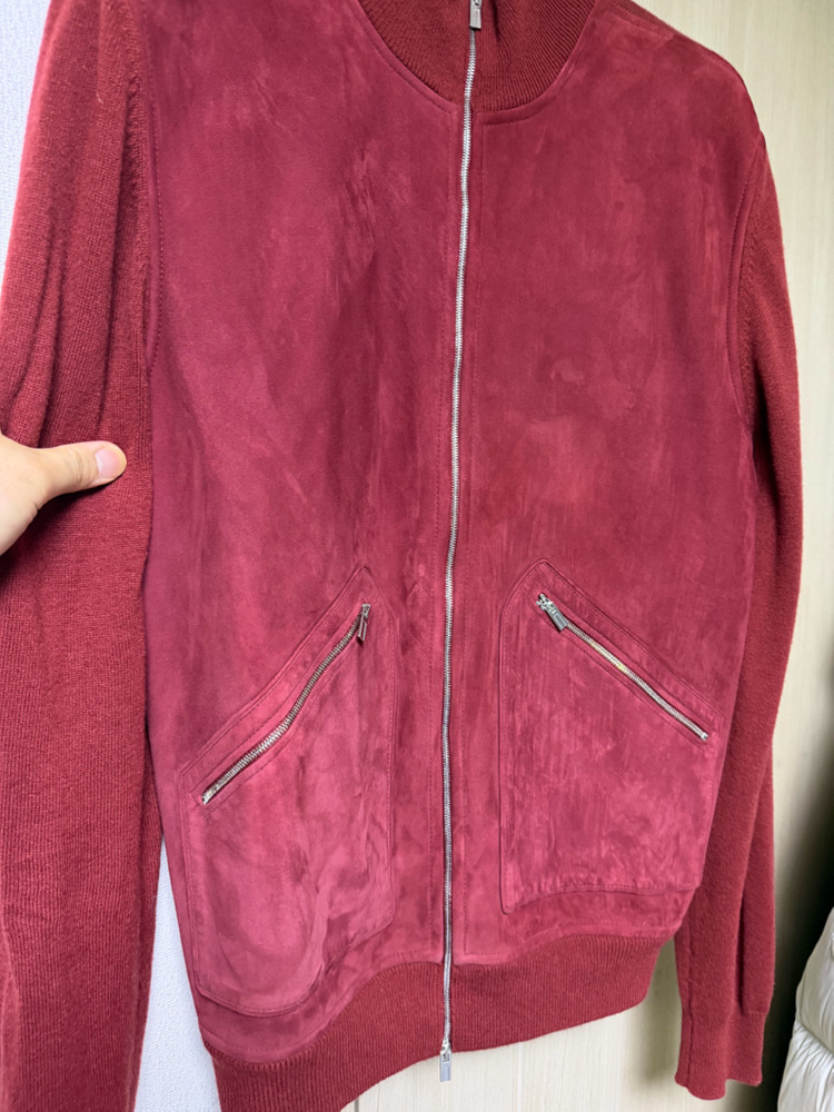 [L] 에르메스 캐시미어 스웨이드 트러커 자켓--1