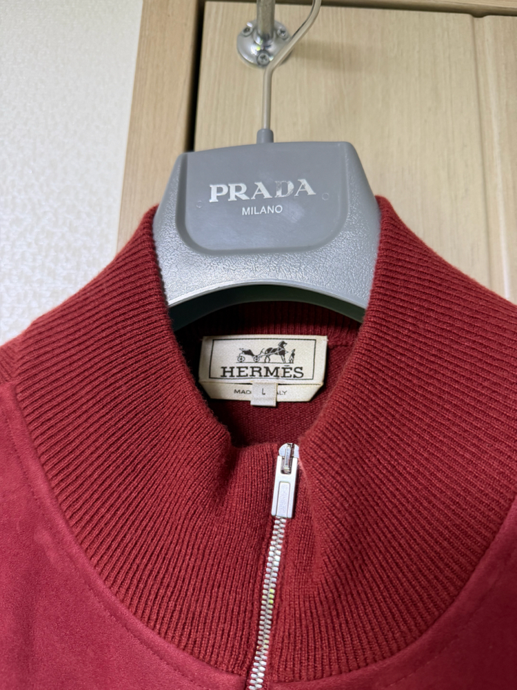 [L] 에르메스 캐시미어 스웨이드 트러커 자켓--5