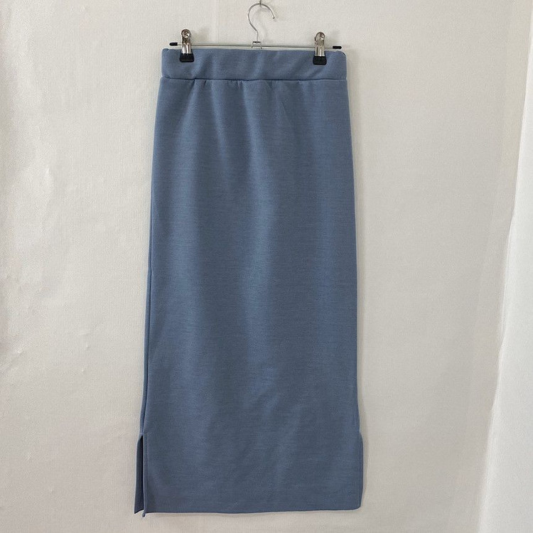 가을 겨울 밴딩 트임 h라인 기모 스커트 롱스커트 치마 이미지