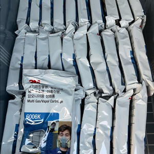 3M 방독면 필터 정화통6006K /보안면 팝니다 이미지