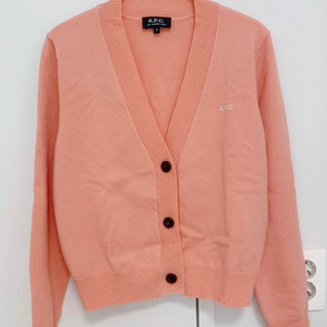 apc 아페쎄 니트 핑크 가디건