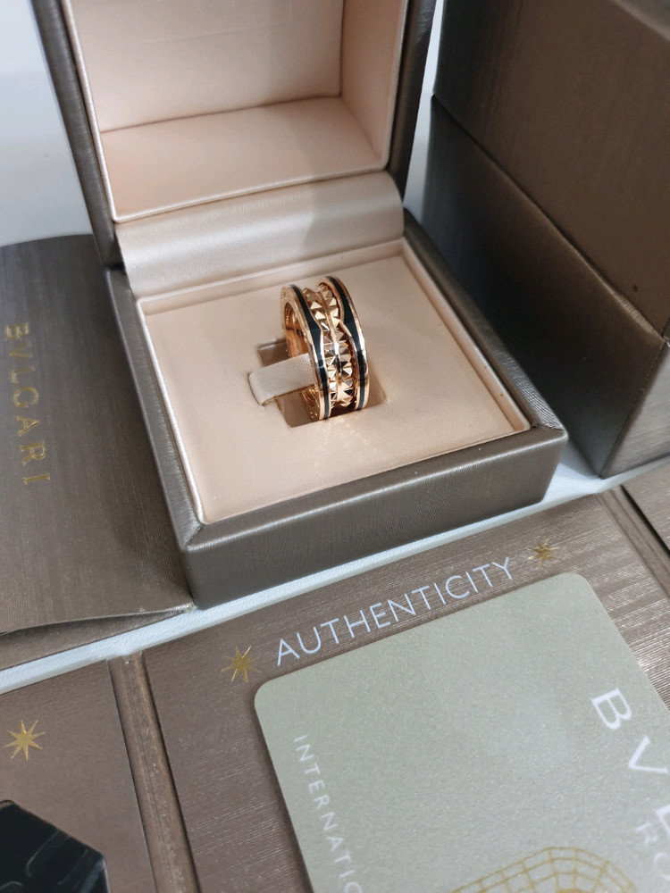 불가리 비제로원 락2밴드링 정품 반지 54호 로즈골드--2