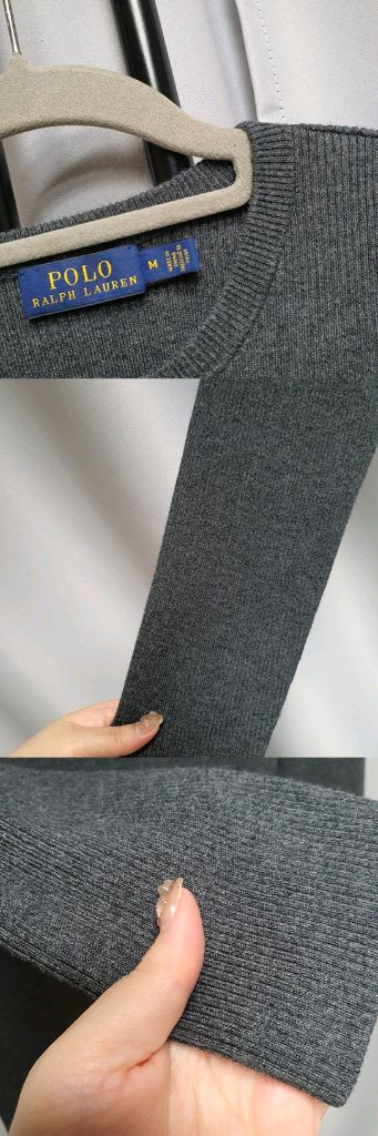 폴로 랄프로렌 골지 플레어 니트 롱원피스 드레스--1