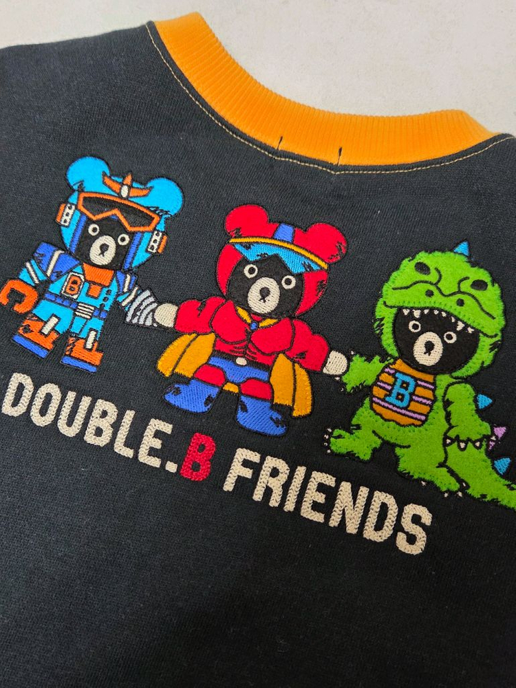 미키하우스 고가라인 더블비 기모 공룡 맨투맨 90--3