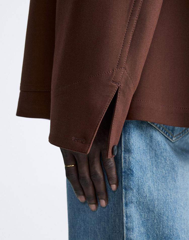 ZARA 자라 링클프리 릴랙스핏 커버올 초어코트 워크자켓 브라운L 105 워크웨어 초어자켓 프렌치워크자켓 자라자켓 이미지