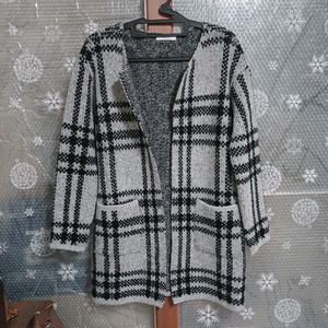 봄가을 간절기용 니트 오픈 코트