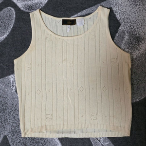 FENDI 펜디 정품 포인텔 크롭 니트 슬리브리스