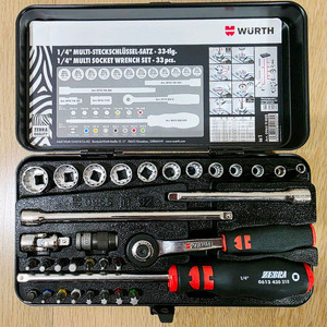 뷔르트(WRTH) 1/4 멀티 소켓 렌치 세트 33pcs 이미지
