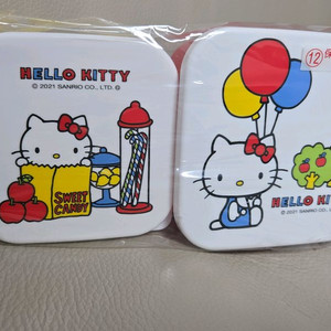 헬로키티 도시락통 3개 일괄 판매합니다 이미지