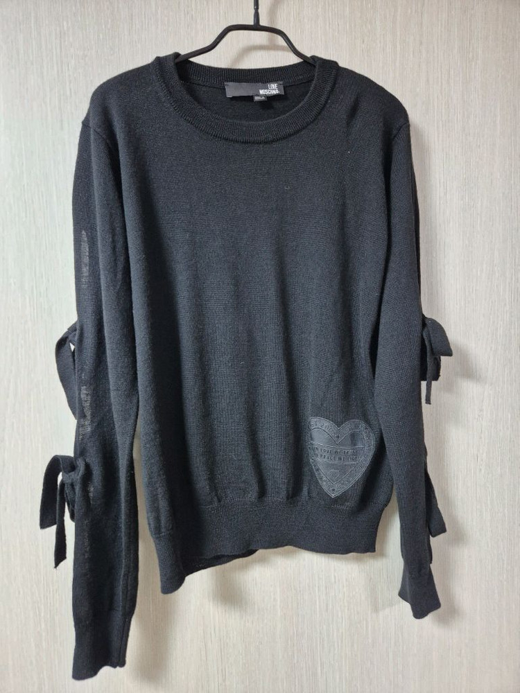 (정품) 러브 모스키노 리본 니트 스웨터 스몰--0