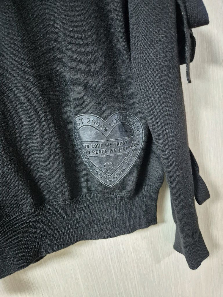 (정품) 러브 모스키노 리본 니트 스웨터 스몰--2