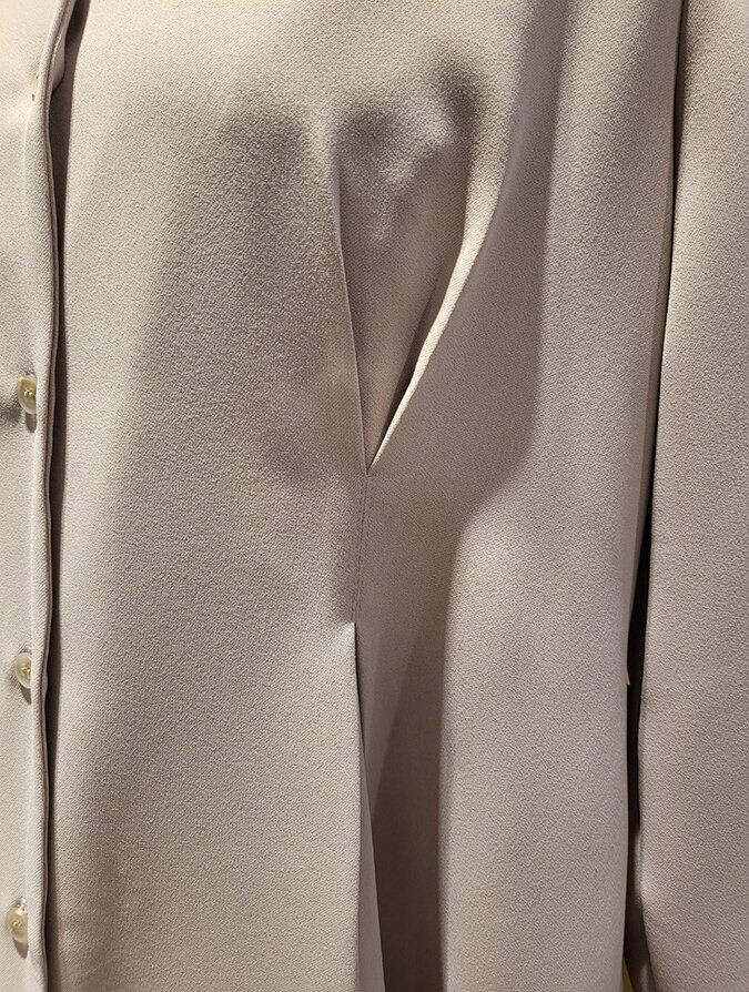 트위 스퀘어넥 핀턱 버튼 원피스 이미지