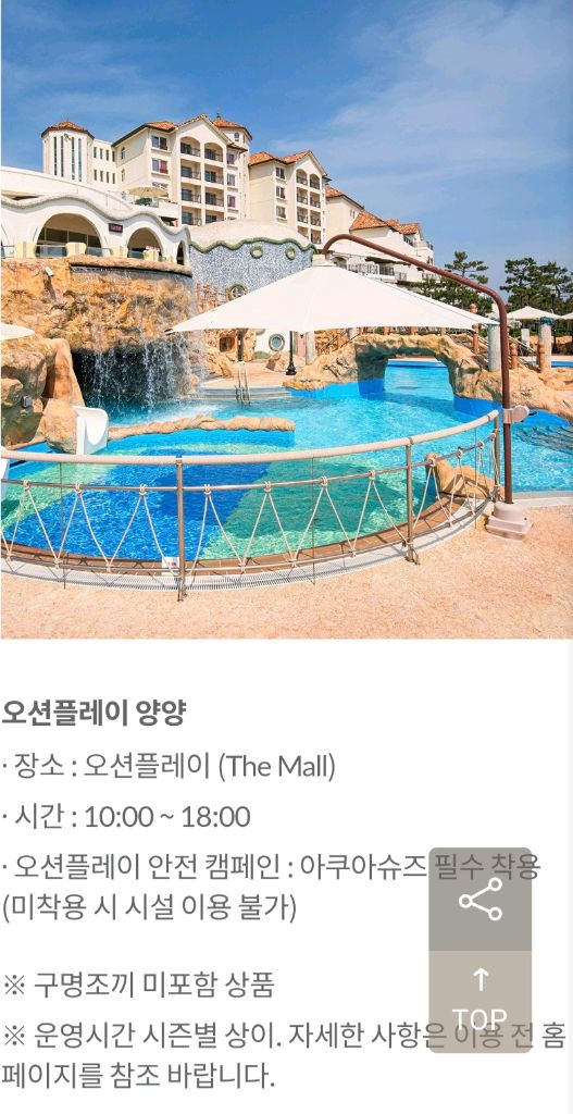 오션플레이 종일 이용권 설악 델피노 삼척 양양 쏠비치--2