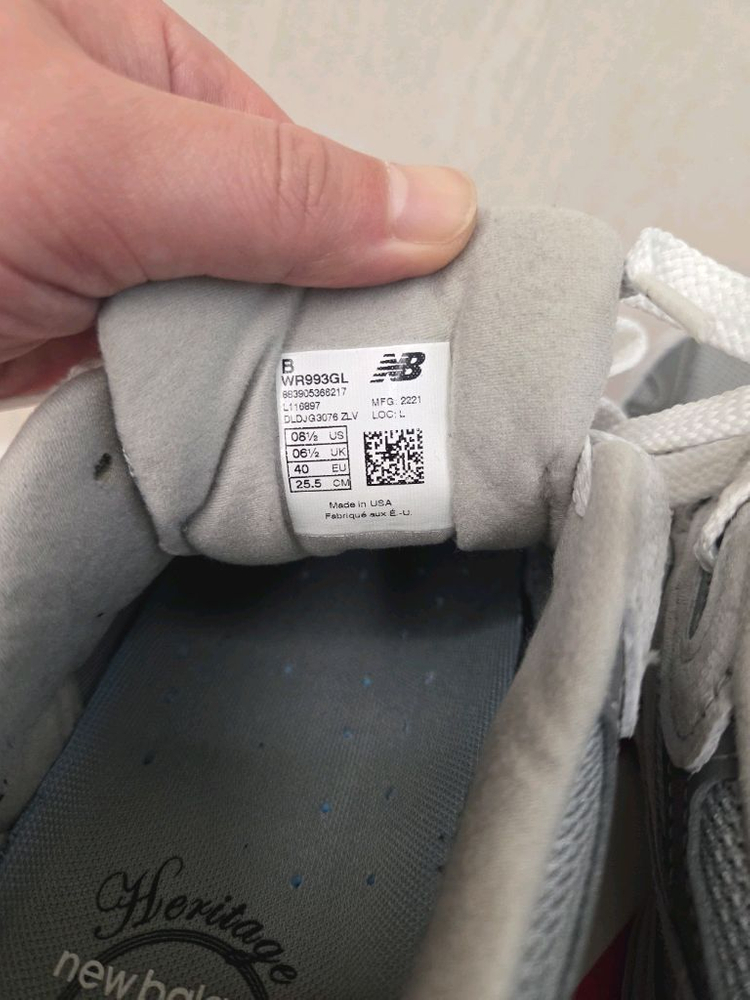 뉴발란스 993 255 여성 발볼B 새상품급 판매합니다 이미지