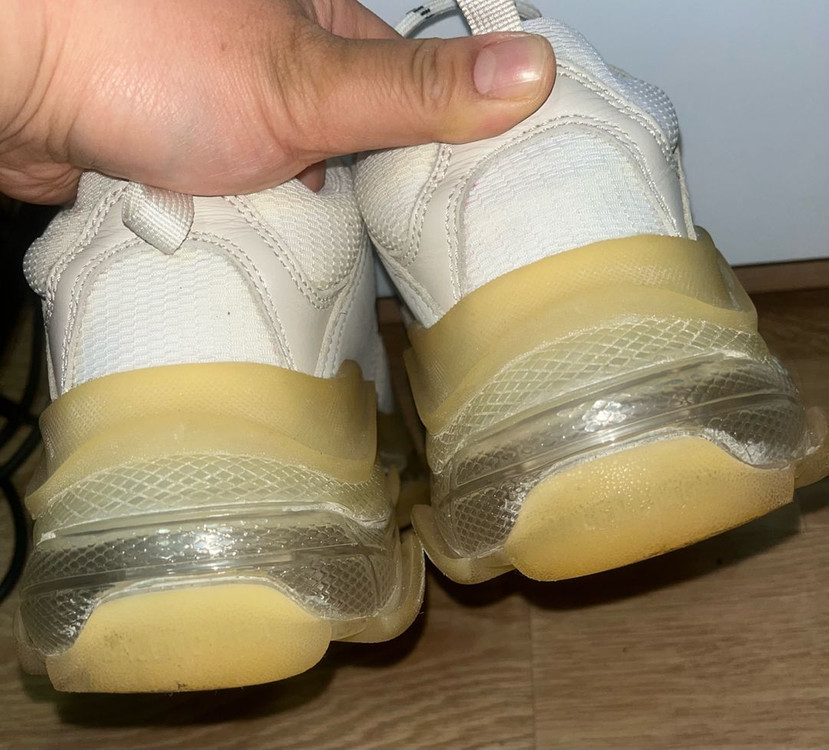 발렌시아가 트리플s 화이트 클리어솔 37(240) 사이즈 이미지