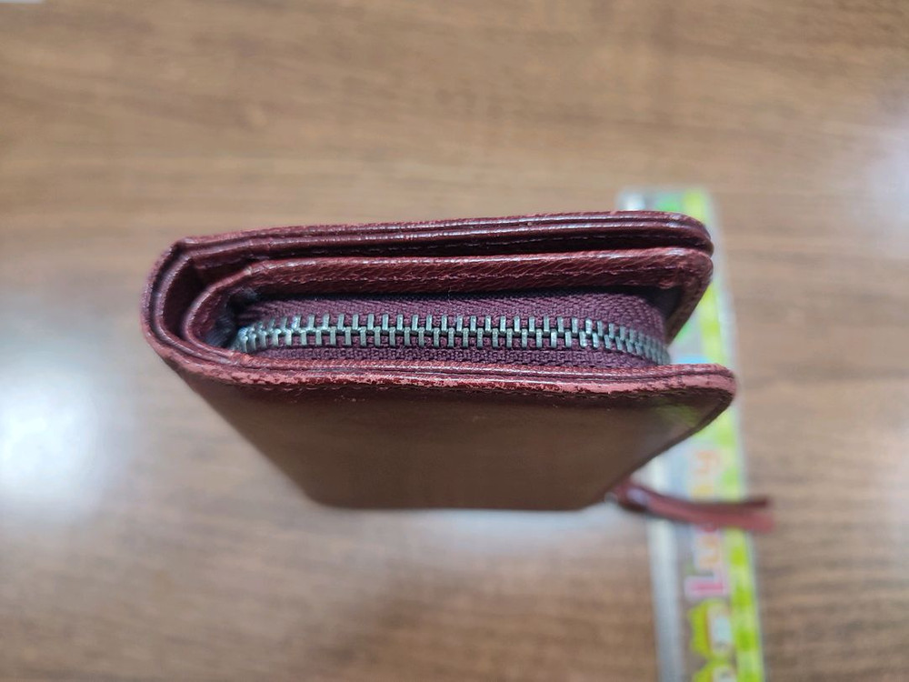 코앤크릿 슬립포켓 여성 염소가죽 반지갑 (버건디) 이미지