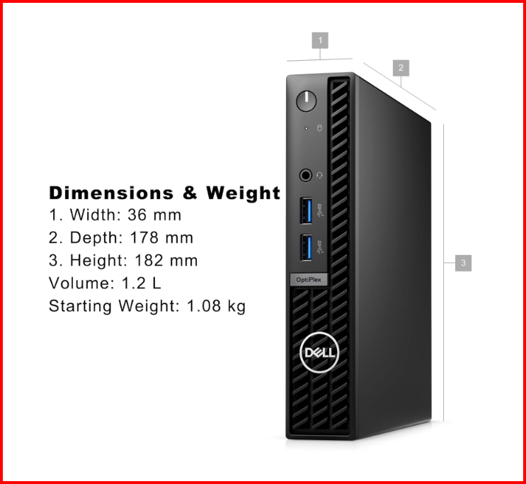 DELL 미니PC PC본체 컴퓨터 데스크탑 i5-12500T/16GB/NVMe 256GB+HDD 1TB 이미지