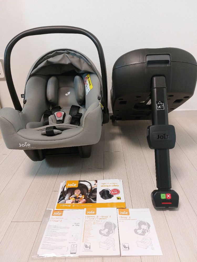 +베이스 포함 / JOIE 조이 아이스너그2 아이사이즈 인펀트 카시트 (ISOFIX) 바구니 카시트 이미지
