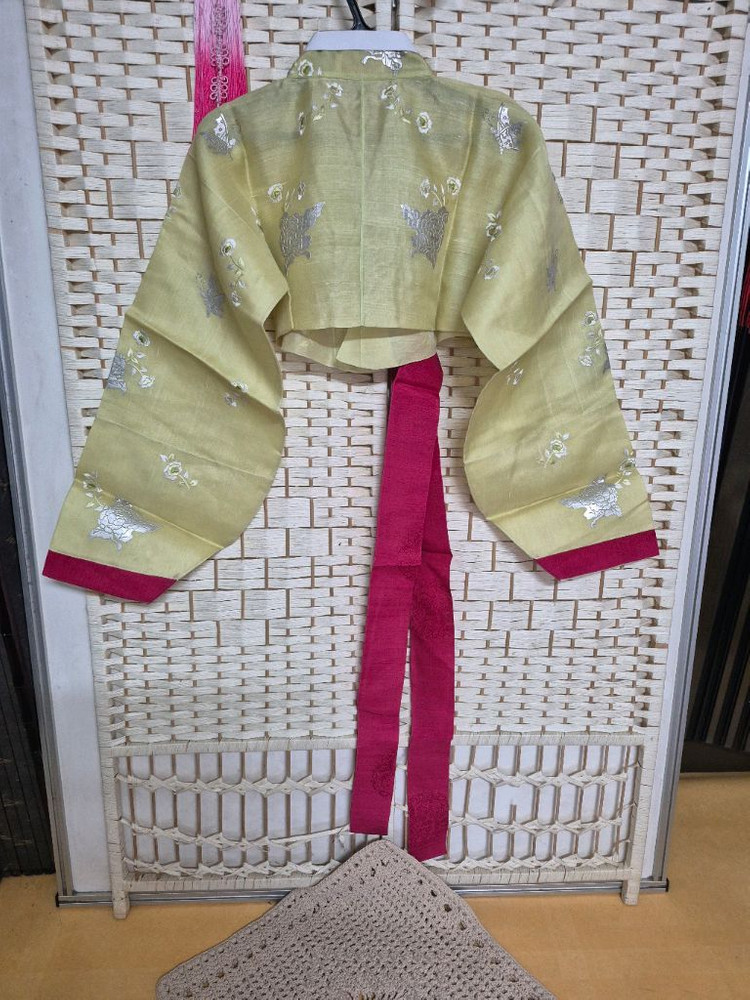 무지개보석주단여성한복실크저고리55~날씬66--3