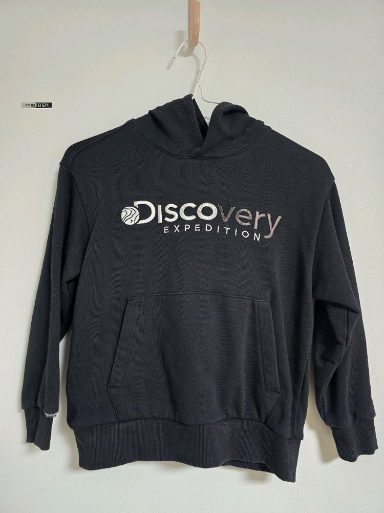 디스커버리 키즈 후드 티셔츠 130사이즈 블랙 이미지