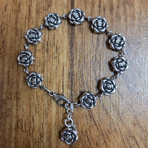 실버925 장미 은팔찌 실버팔찌