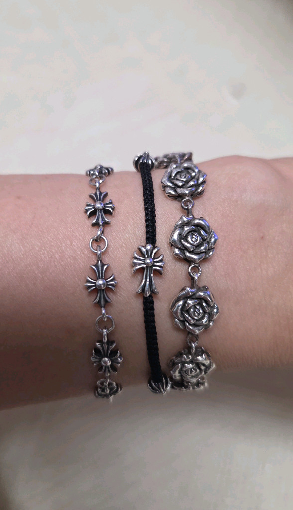 실버925 장미 은팔찌 실버팔찌--1