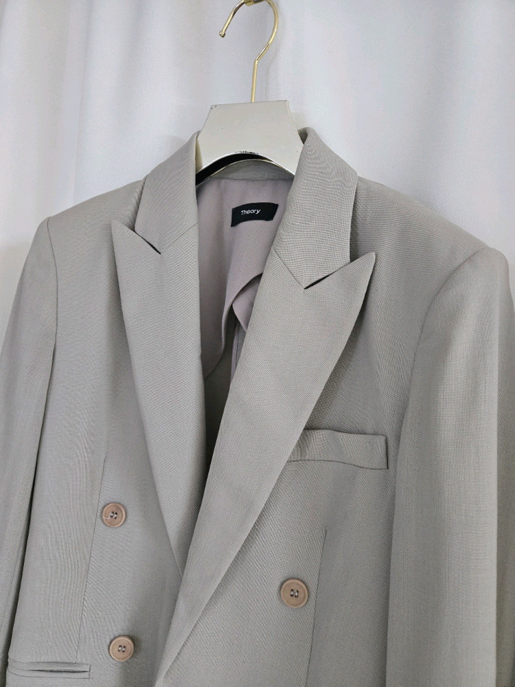 띠어리 더블버튼 블레이저--3