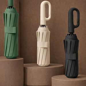 이중 창살로 비바람에 강한 양산 겸 우산. 고리형손잡이