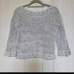 ~55) 손뜨개 티블라우스