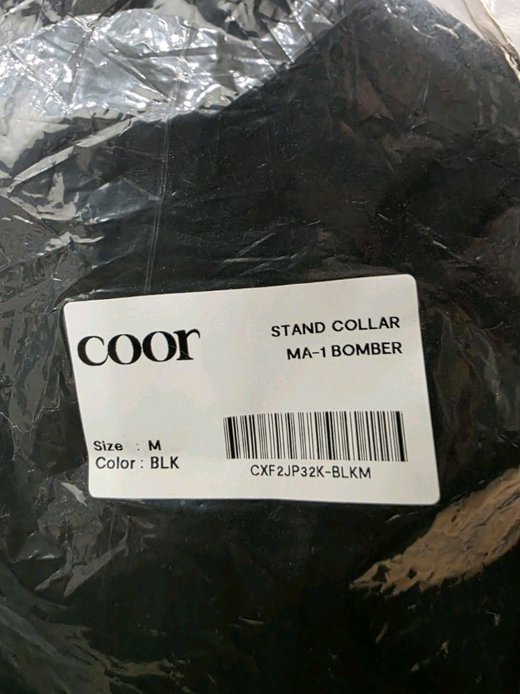 쿠어 스탠드 카라 MA-1 봄버 (블랙) M사이즈 판매 이미지