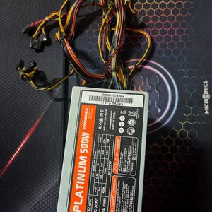 파워렉스 플래티넘 500W 파워서플라이 이미지
