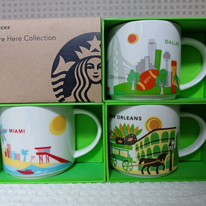 스타벅스 유아히어 미국 달라스 마이애미 뉴올리언스 시티 컬렉트 머그 414ml 이미지