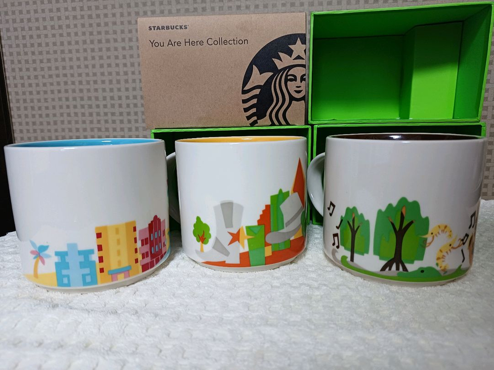 스타벅스 유아히어 미국 달라스 마이애미 뉴올리언스 시티 컬렉트 머그 414ml 이미지