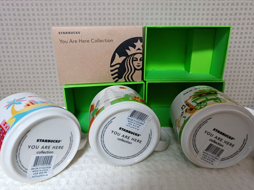 스타벅스 유아히어 미국 달라스 마이애미 뉴올리언스 시티 컬렉트 머그 414ml 이미지