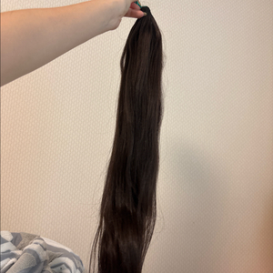 붙임머리 20인치 자연갈색 흑갈색 소프트팁