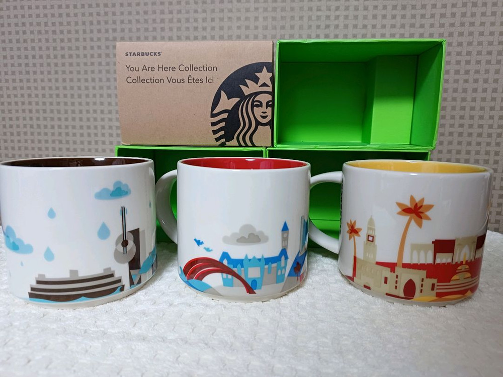 스타벅스 유아히어 컬렉션 시티머그 414ml 미국 파이크 플레이스 마켓 캐나다토론토 쿠웨이트 이미지