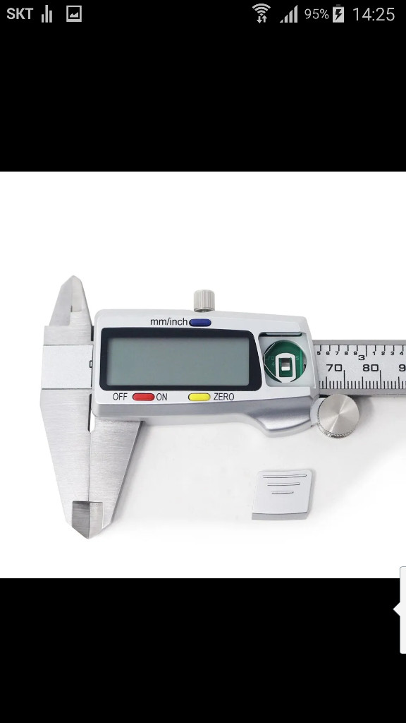 디지털 버니어 캘리퍼스 스텐질 눈금자 150mm 측정 이미지