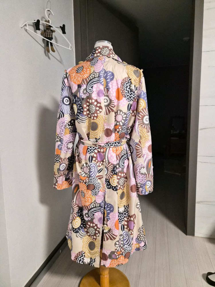 오일릴리(Oilily) 유니크 플라워 패턴 트렌치코트--3