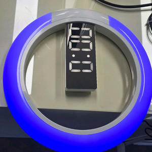 (무료배송)무아스 LED무드등 듀얼미러클락(조명시계 무소음 디지털 벽시계) 이미지