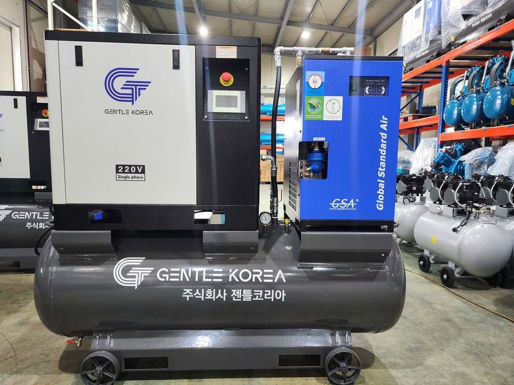 단상10마력 500리터 220v스크류 콤프레샤 올인원--0