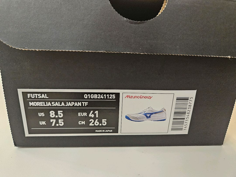 미즈노 모렐리아 살라 재팬 tf 265 사이즈 이미지