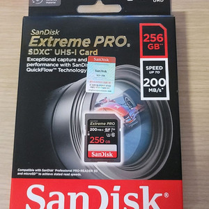 샌디스크 Extreme PRO SDXC UHS-I 카드 256GB 새상품 이미지