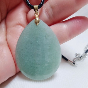 [새상품]천연 그린 아벤츄린 원석 펜던트 목걸이 이미지