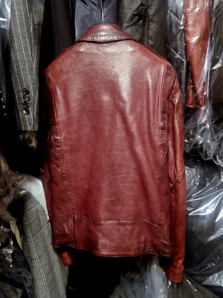 발망 / BALMAIN 이태리 버건디 양가죽 라이더 자켓 / 50(100-103) 이미지